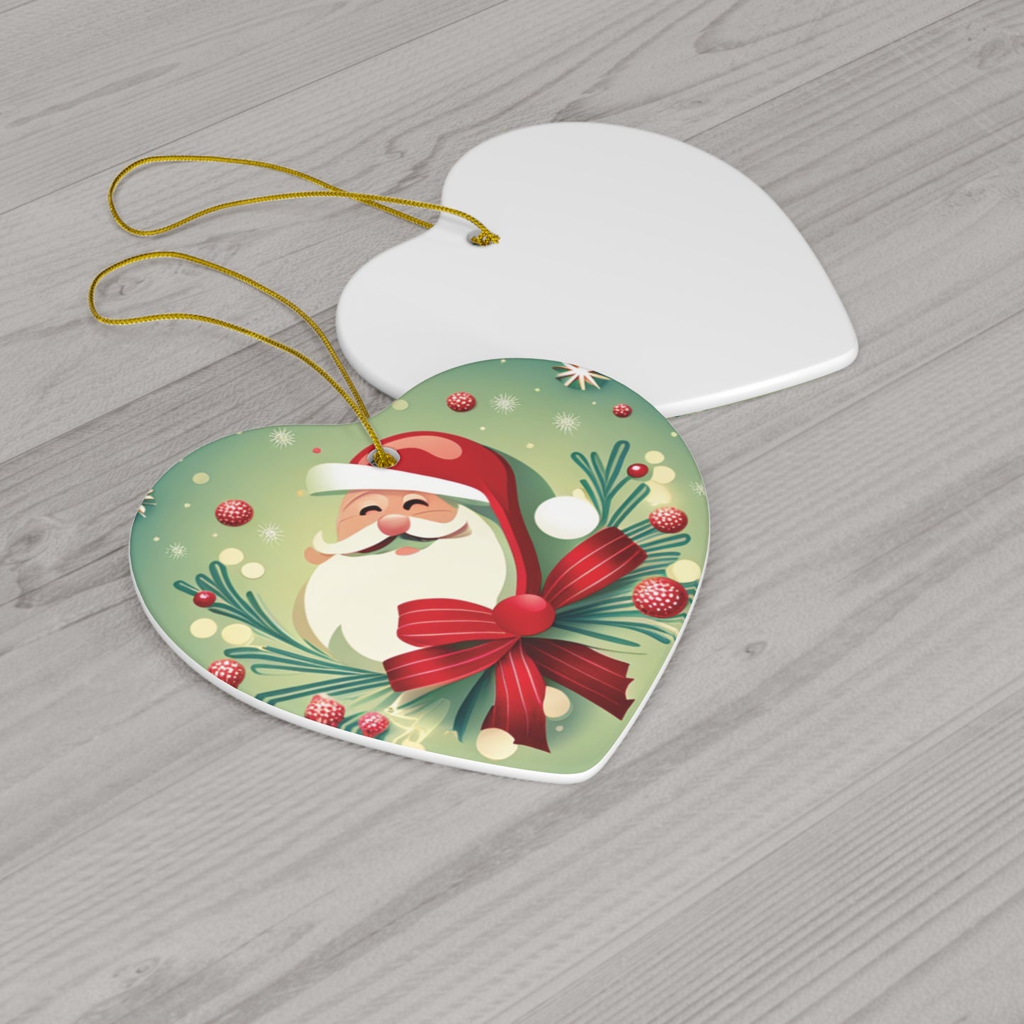 Rustic Cute Santa Face Christmas Ornament - Adorable Festive Charm for Your Tree - Charming Holiday Decor