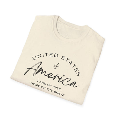 Classic America Unisex Softstyle Tee | Simple Design for Everyday Comfort