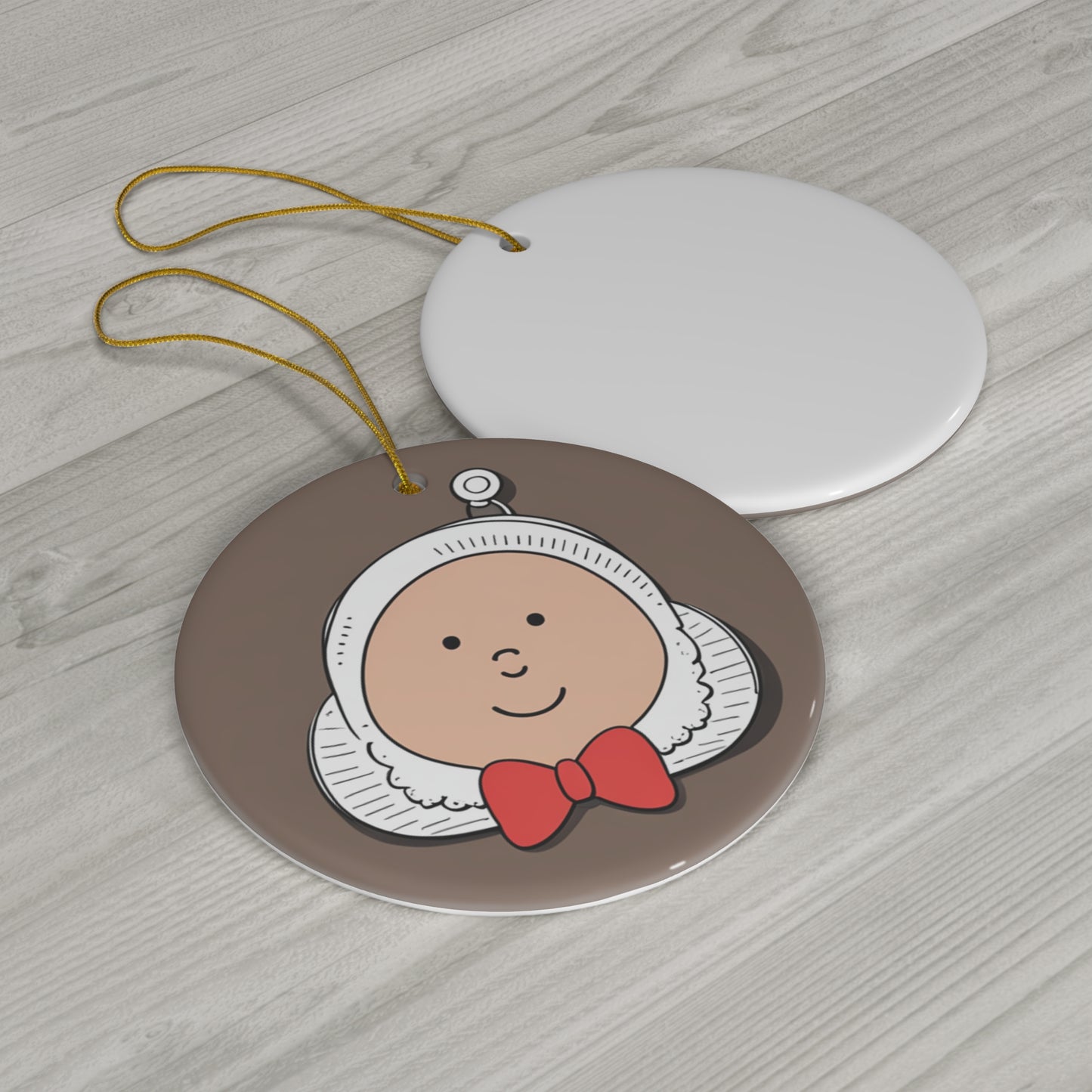 Humorous Baby Cartoon Christmas Tree Ornament - Fun Holiday Decor