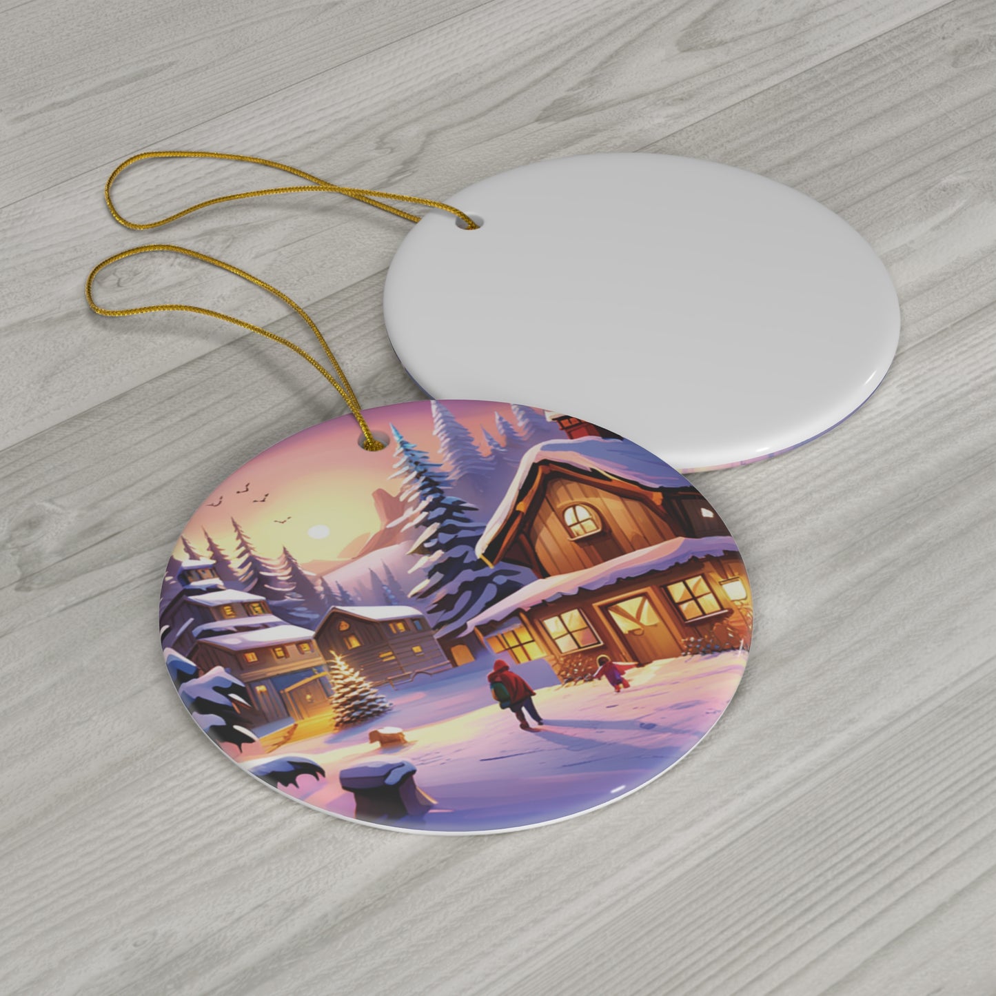 Cozy Winter Cottage Christmas Tree Ornament - Embrace the Serenity of the Season