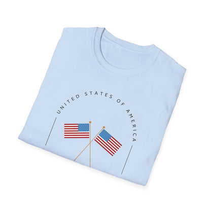 America, Land of the Free Unisex Softstyle T-Shirt | Patriotic Tee