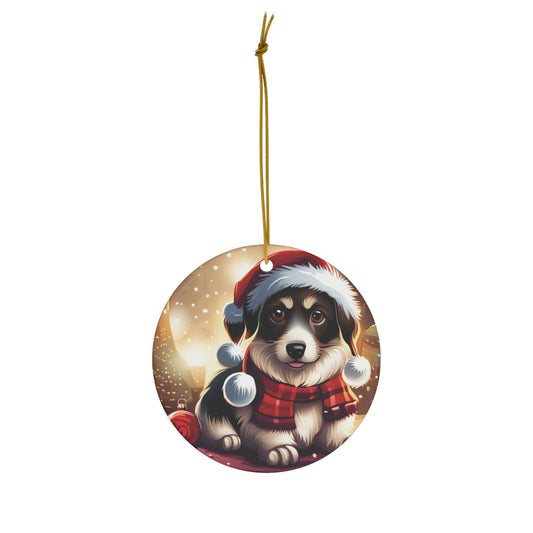 Adorable Brown Puppy Christmas Tree Ornament - A Heartwarming Addition to Your Holiday Decor