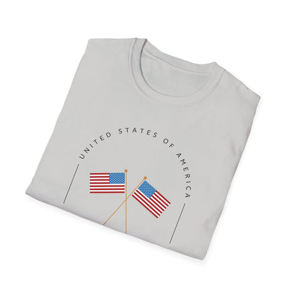 America, Land of the Free Unisex Softstyle T-Shirt | Patriotic Tee