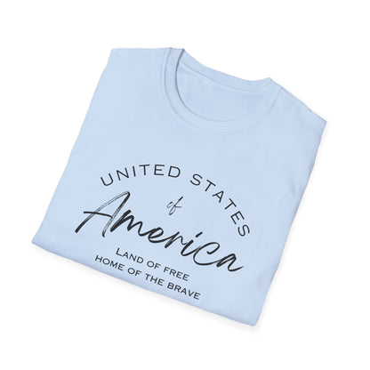 Classic America Unisex Softstyle Tee | Simple Design for Everyday Comfort