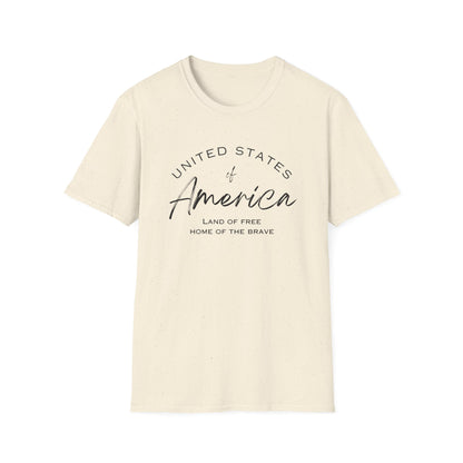 Classic America Unisex Softstyle Tee | Simple Design for Everyday Comfort