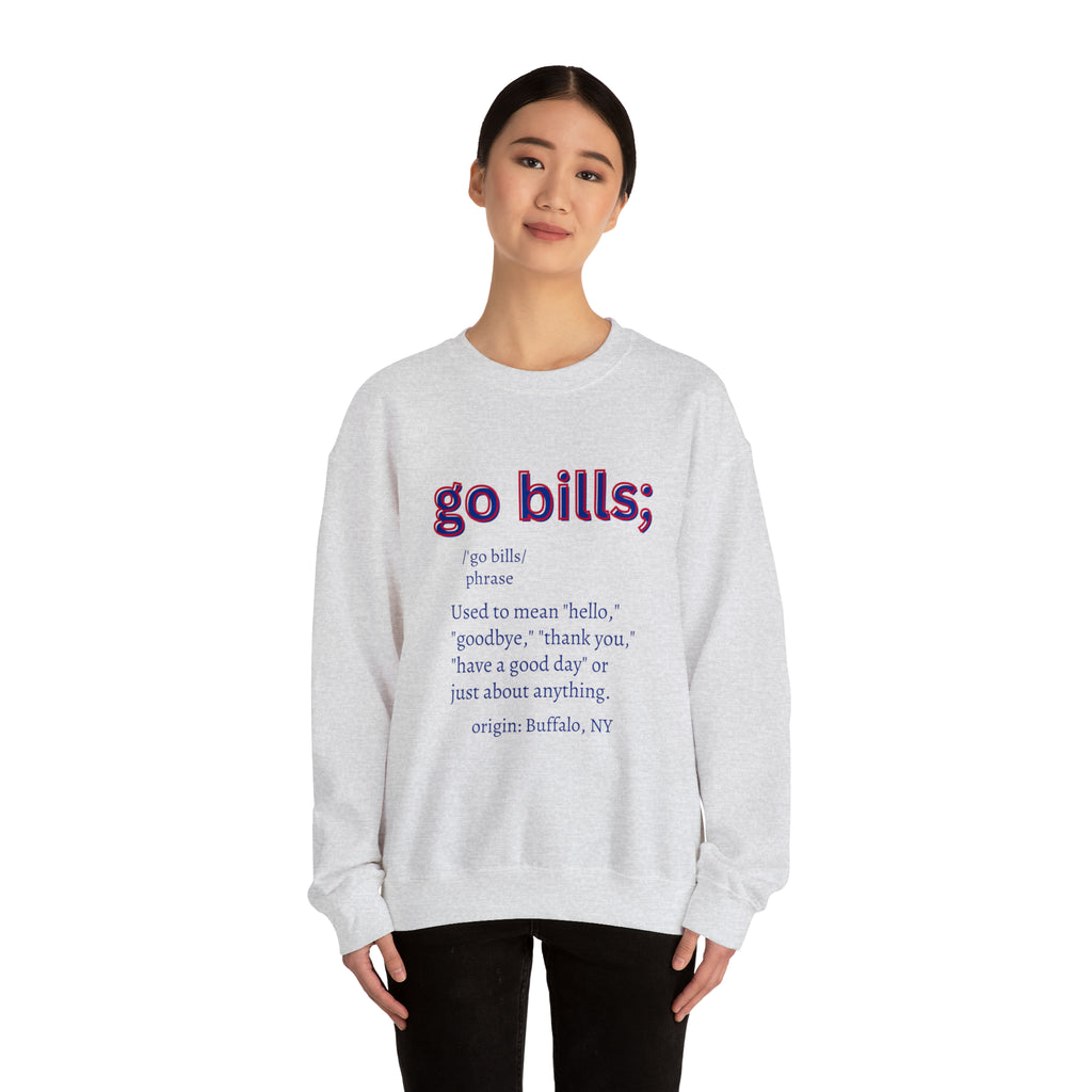 Go Bills Crewneck Sweatshirt Gameday Football Season Apparel