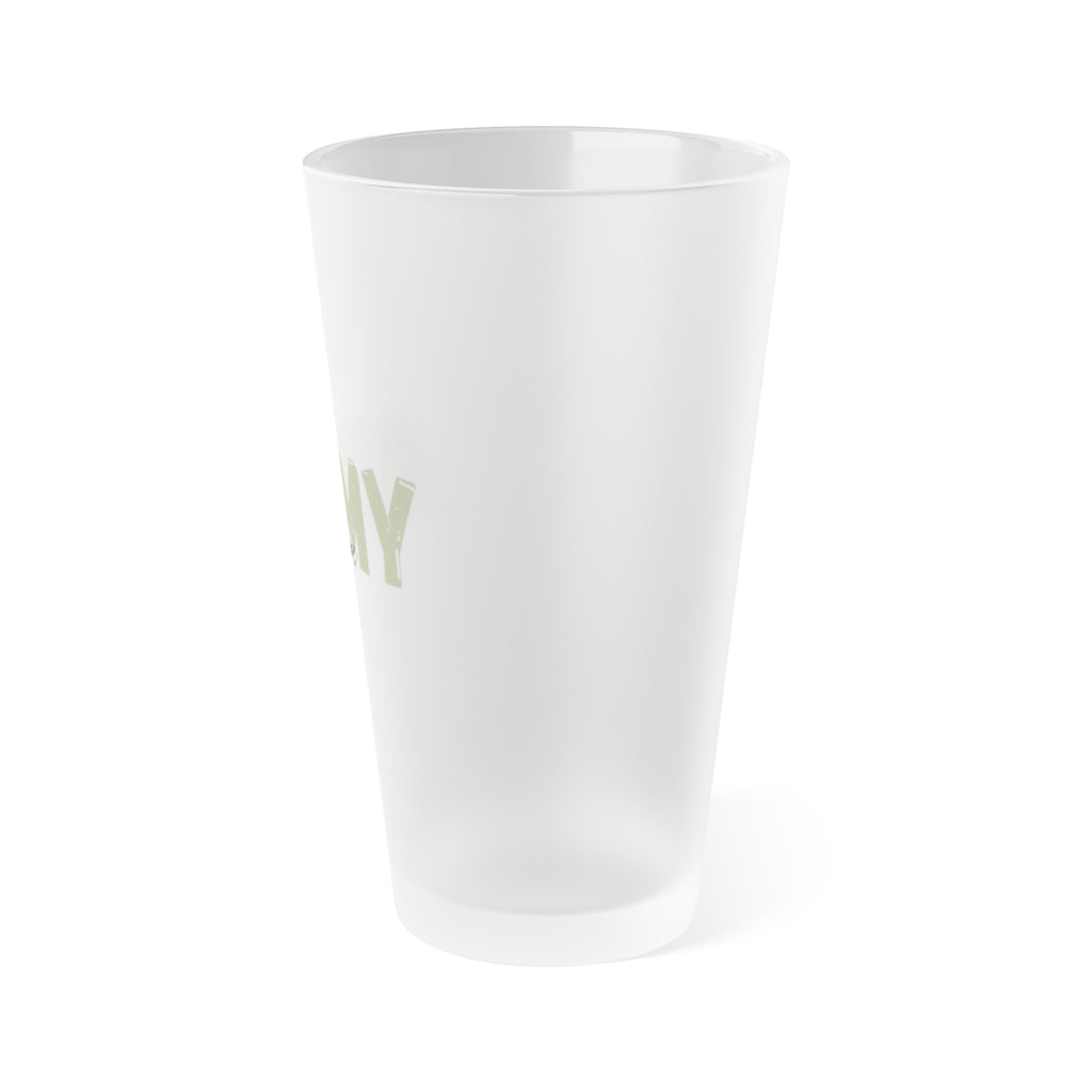Army Mom Frosted Pint Glass - Military Mother Gift - Patriotic Beer Glass - Army Supporter - Personalized Barware - USA Proud