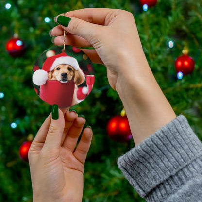 Golden Retriever Puppy Christmas Ornament - The Gift of Puppy Love for Your Tree