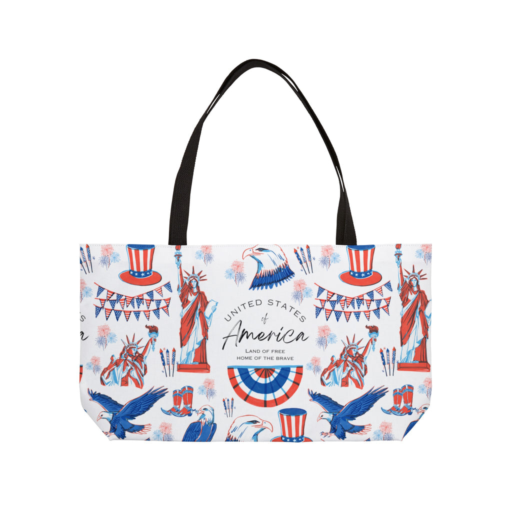 4th of July Weekender Tote Bag | Patriotic Design