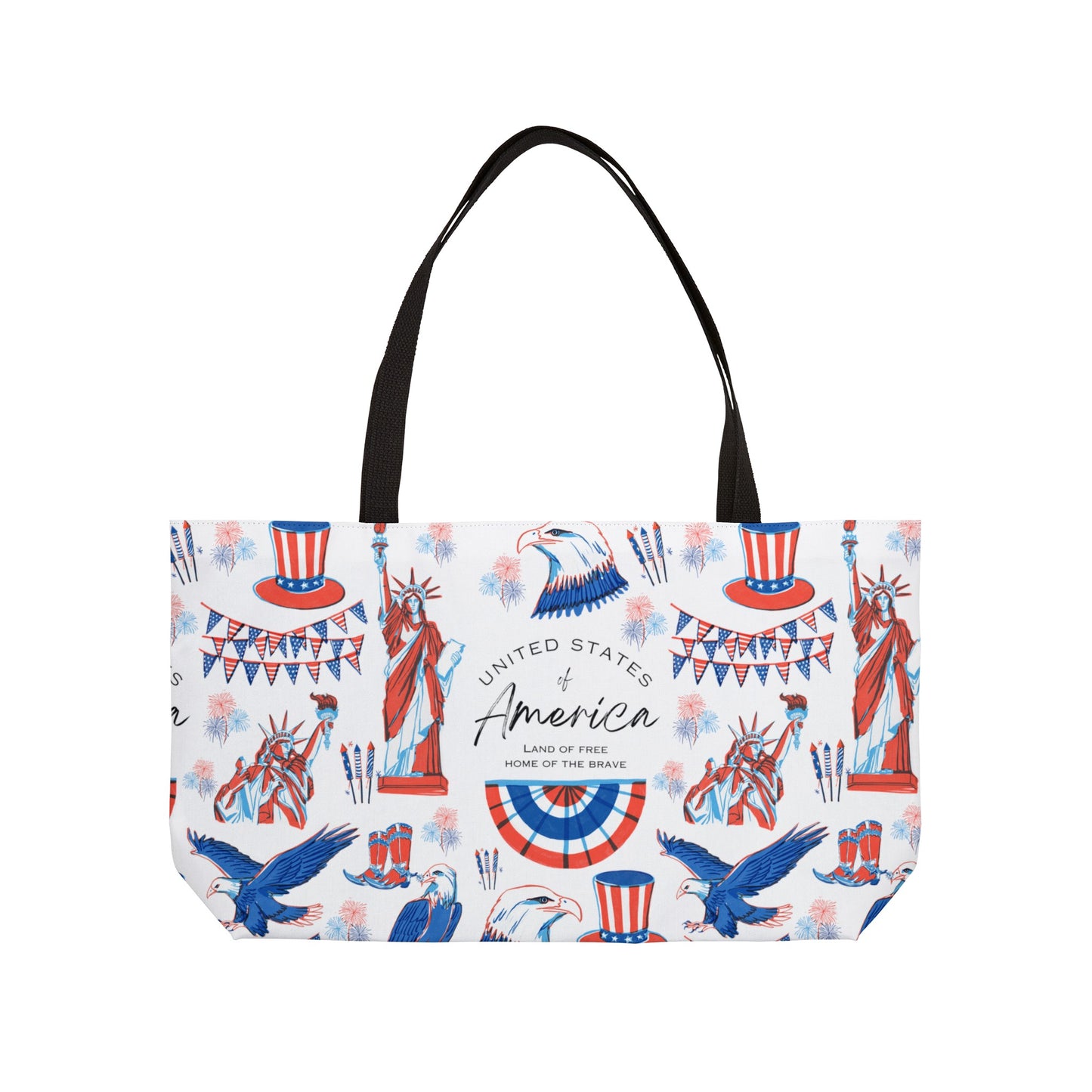 4th of July Weekender Tote Bag | Patriotic Design