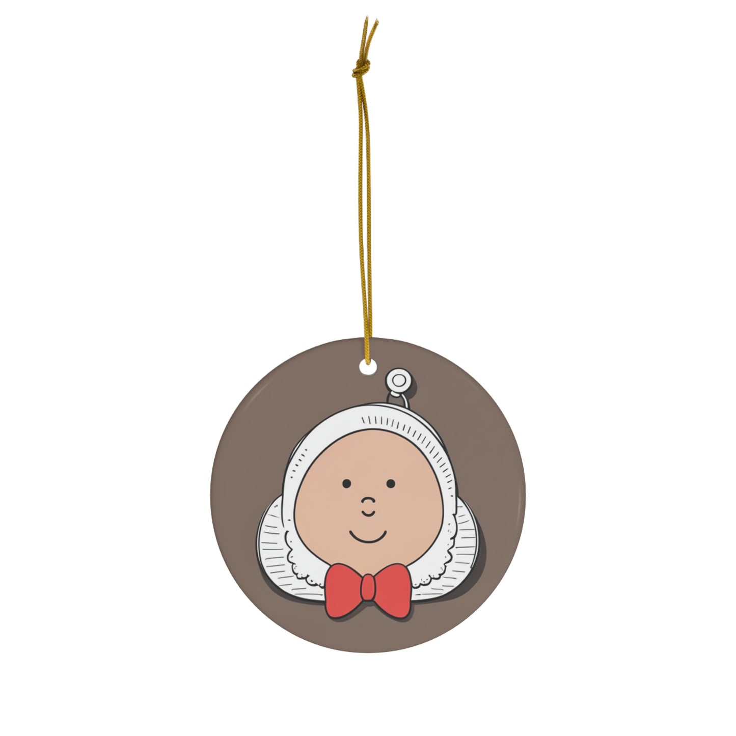 Humorous Baby Cartoon Christmas Tree Ornament - Fun Holiday Decor