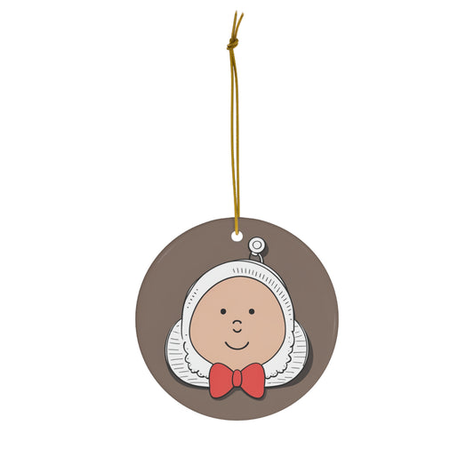 Humorous Baby Cartoon Christmas Tree Ornament - Fun Holiday Decor