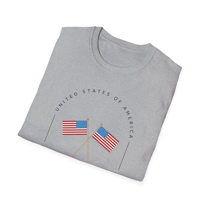 America, Land of the Free Unisex Softstyle T-Shirt | Patriotic Tee