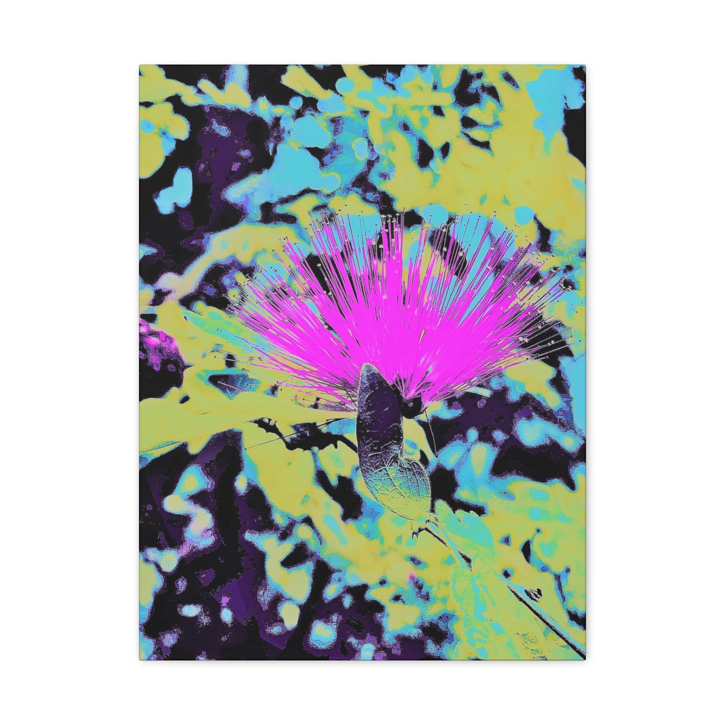 Neon Floral Canvas Gallery Wrap