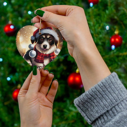 Adorable Brown Puppy Christmas Tree Ornament - A Heartwarming Addition to Your Holiday Decor