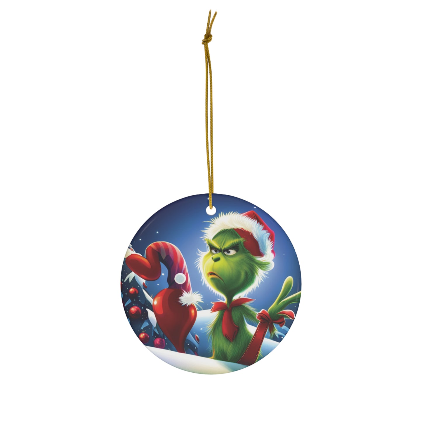 The Grinch Face Christmas Tree Ornament - Bring a Touch of Whimsy to Your Holiday