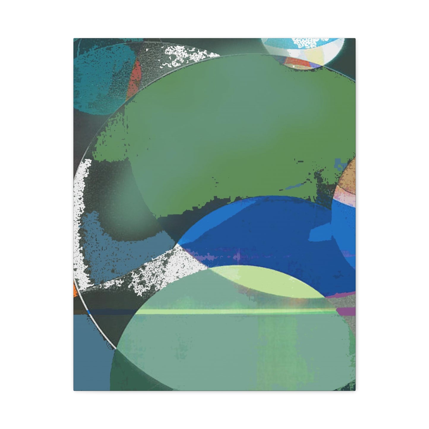 Green Abstract Canvas Gallery Wrap