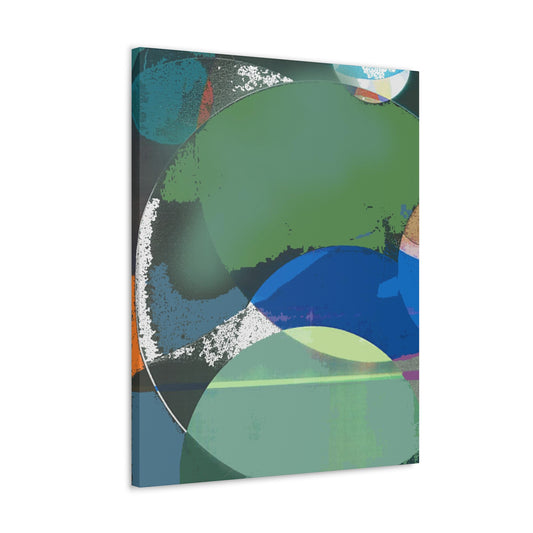 Green Abstract Canvas Gallery Wrap