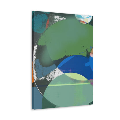 Green Abstract Canvas Gallery Wrap