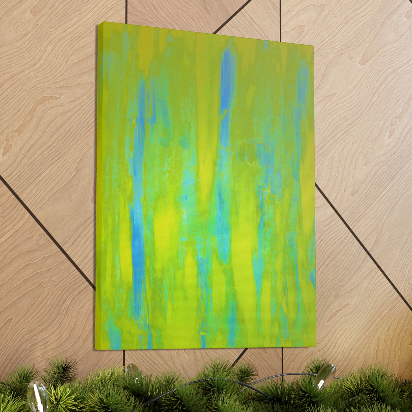 Yellow Abstract Canvas Gallery Wrap