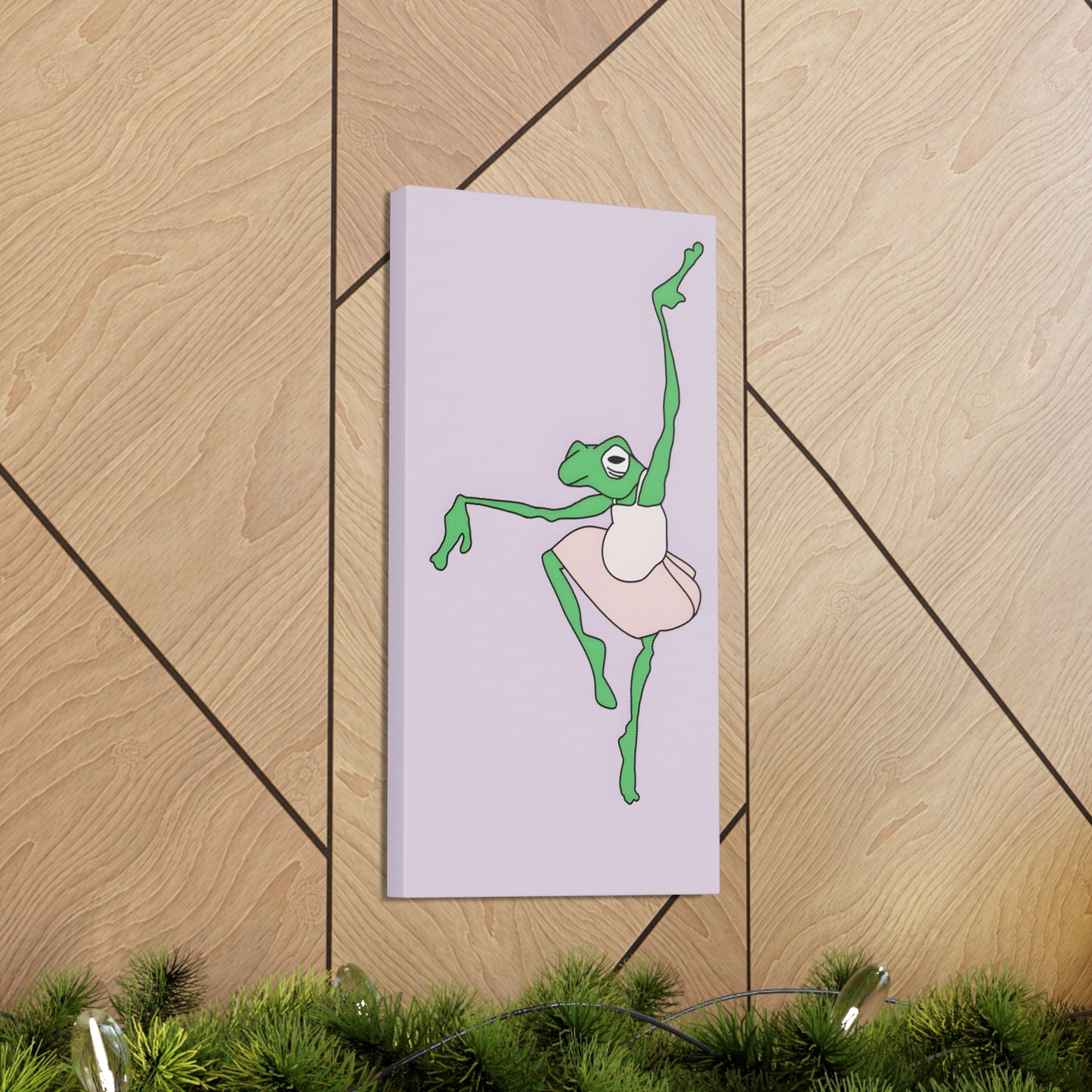 Ballerina Frog Canvas Gallery Wrap