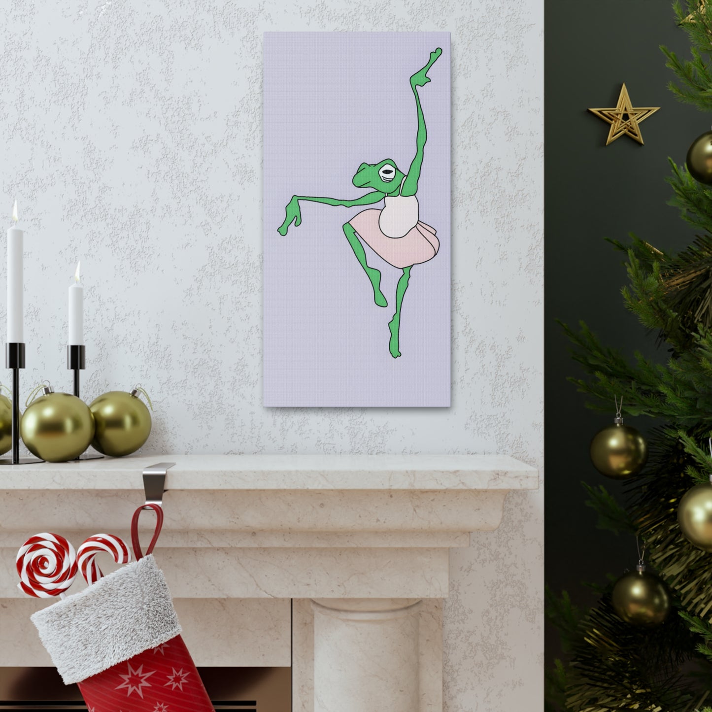 Ballerina Frog Canvas Gallery Wrap