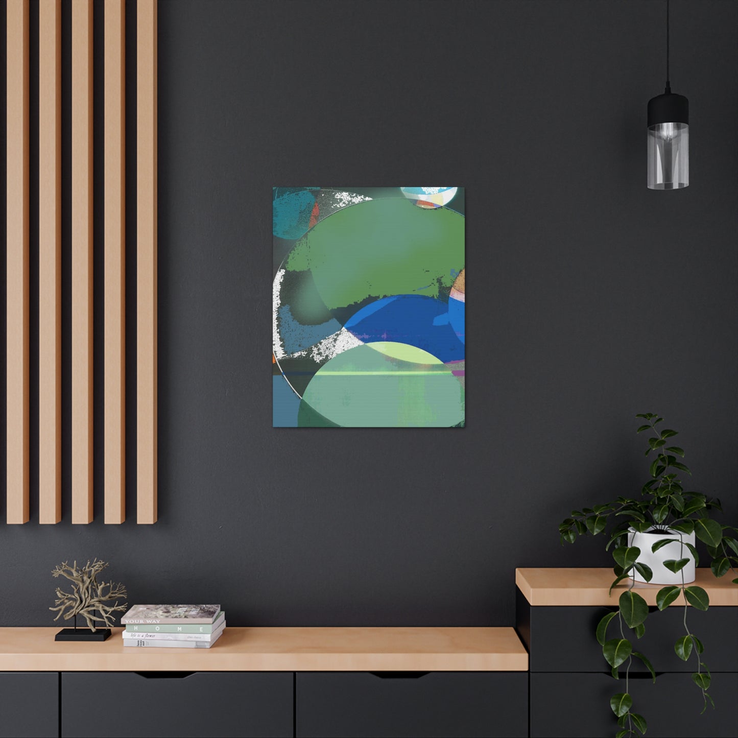 Green Abstract Canvas Gallery Wrap