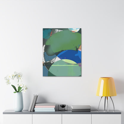 Green Abstract Canvas Gallery Wrap