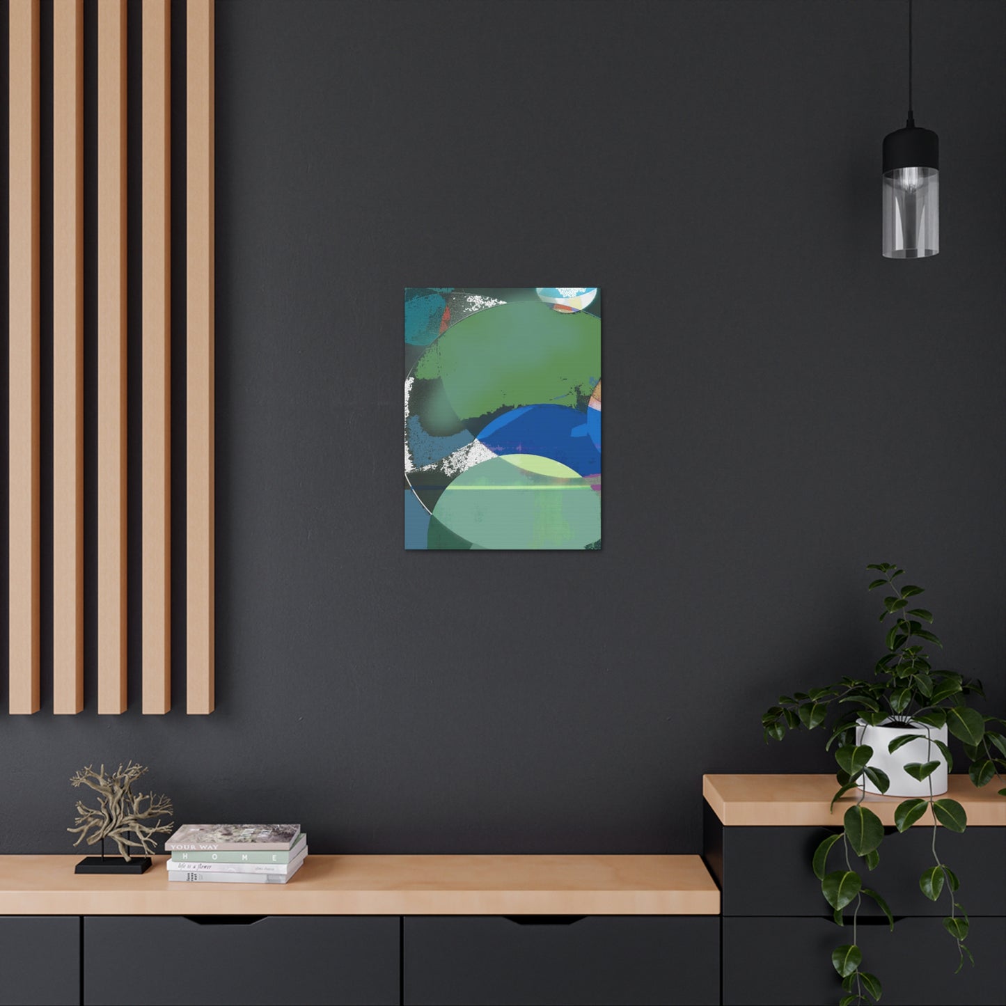 Green Abstract Canvas Gallery Wrap